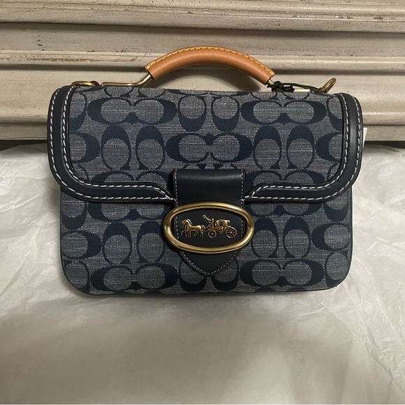Coach Bags Coach Riley Top Handle 22 In Signature Chambray Poshmark